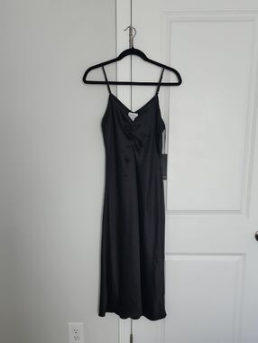 Nicole Miller NY Black Satin Dress